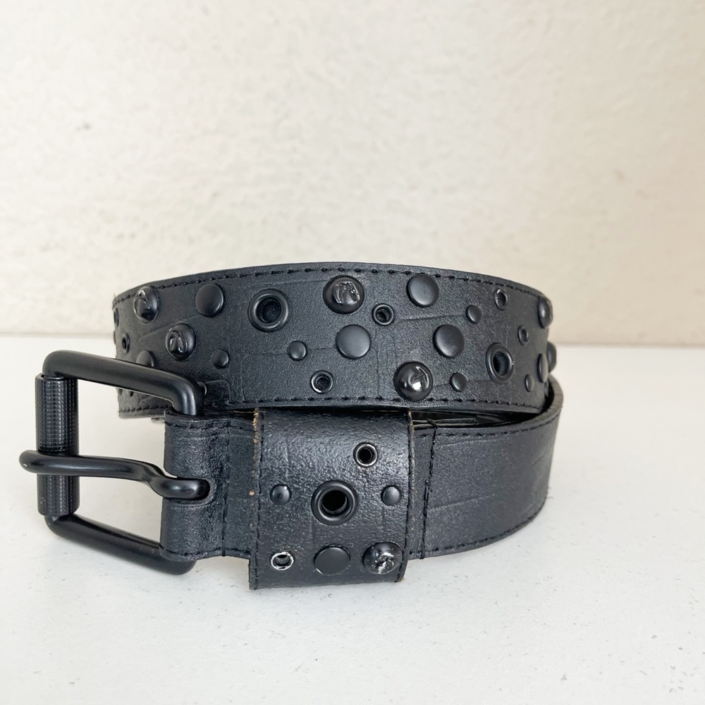 Joe's Jeans Black Studded Leather Belt